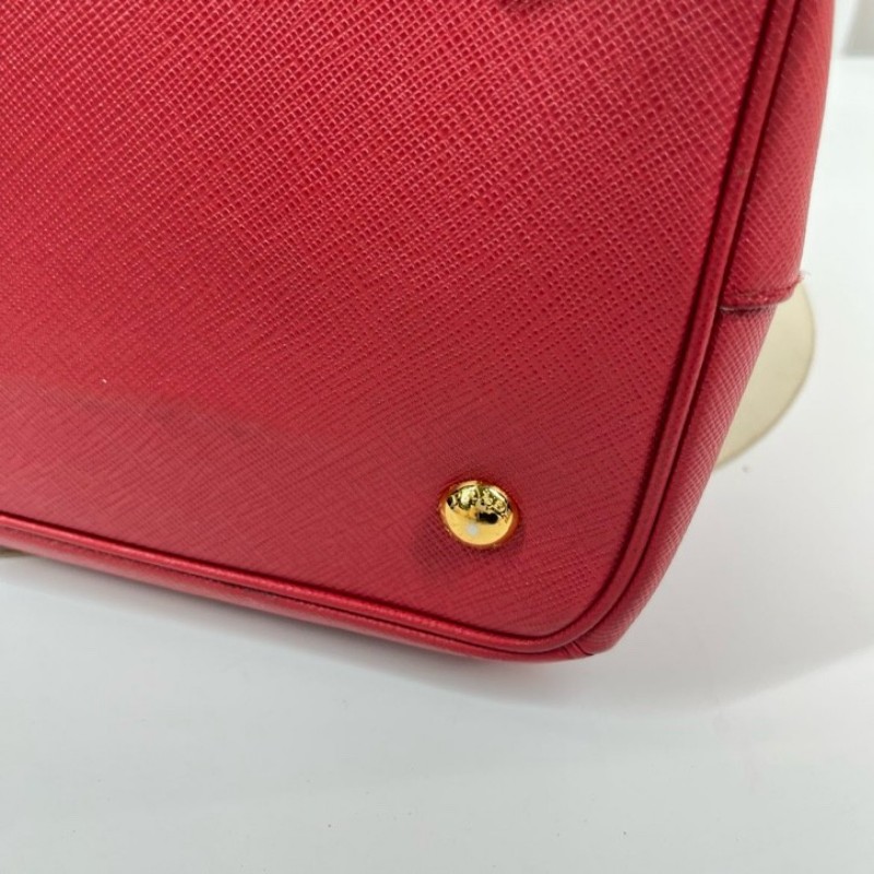 PRADA普拉達 十字紋全皮殺手包 雙拉鏈 容量大 日常通勤出行必備-9