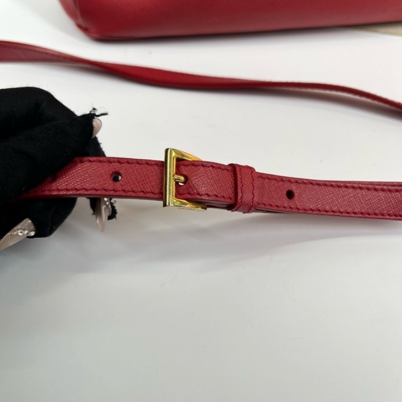 PRADA普拉達 十字紋全皮殺手包 雙拉鏈 容量大 日常通勤出行必備-20