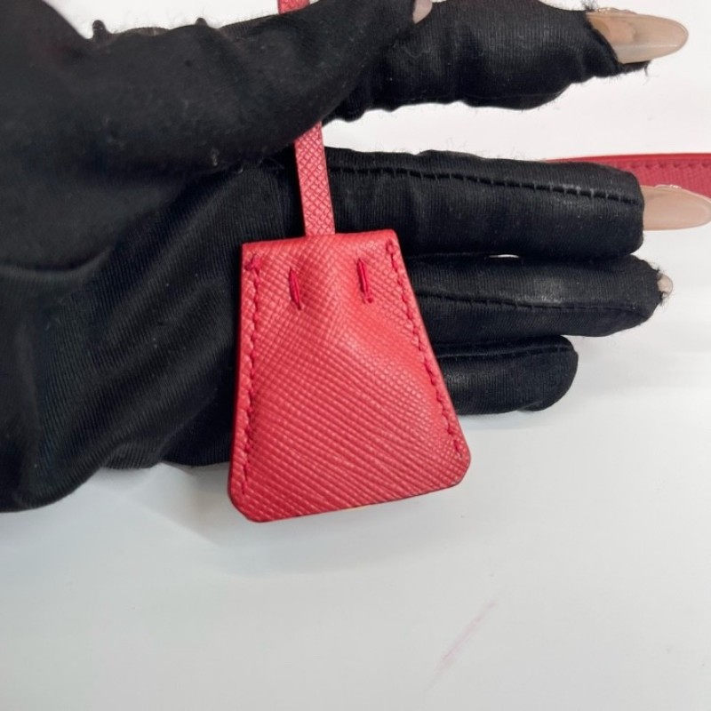 PRADA普拉達 十字紋全皮殺手包 雙拉鏈 容量大 日常通勤出行必備-25