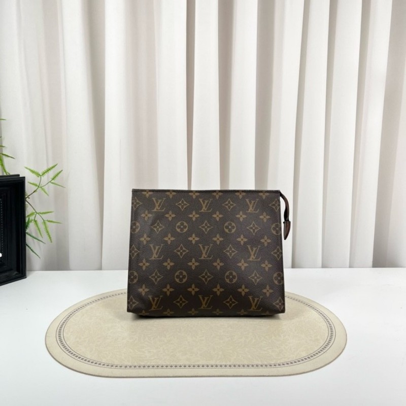 zzz LV路易威登 Poche Toilette 經典老花 塗層帆布洗漱包 男女同款 休閒百搭-0