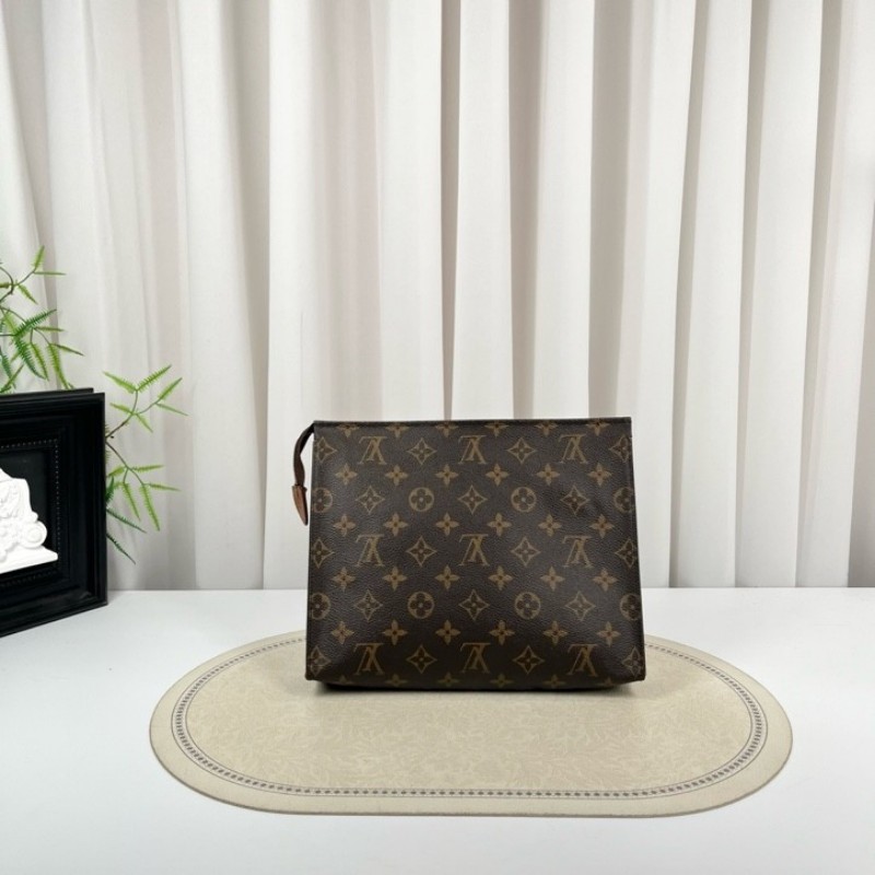 zzz LV路易威登 Poche Toilette 經典老花 塗層帆布洗漱包 男女同款 休閒百搭-3