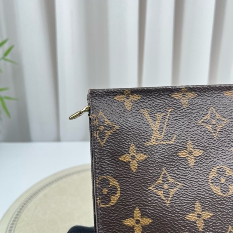 zzz LV路易威登 Poche Toilette 經典老花 塗層帆布洗漱包 男女同款 休閒百搭-14