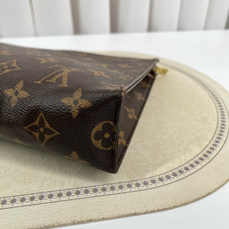 zzz LV路易威登 Poche Toilette 經典老花 塗層帆布洗漱包 男女同款 休閒百搭-16