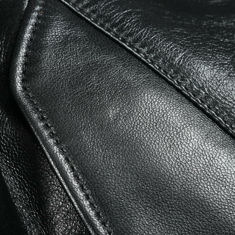 PRADA 黑色納帕皮拉鍊夾克 UPW399 二手男款-9