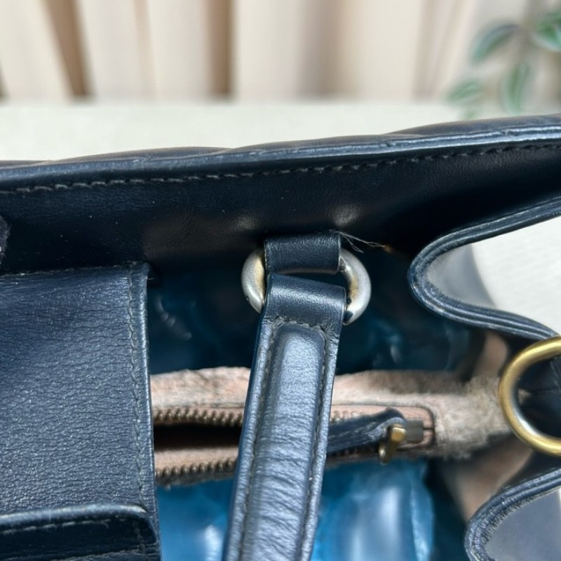 ZZZ GUCCI古馳Marmont黑金馬蒙手提包 單肩包 雙G款 容量實用 有肩帶 手提單肩都可以 百搭款-24