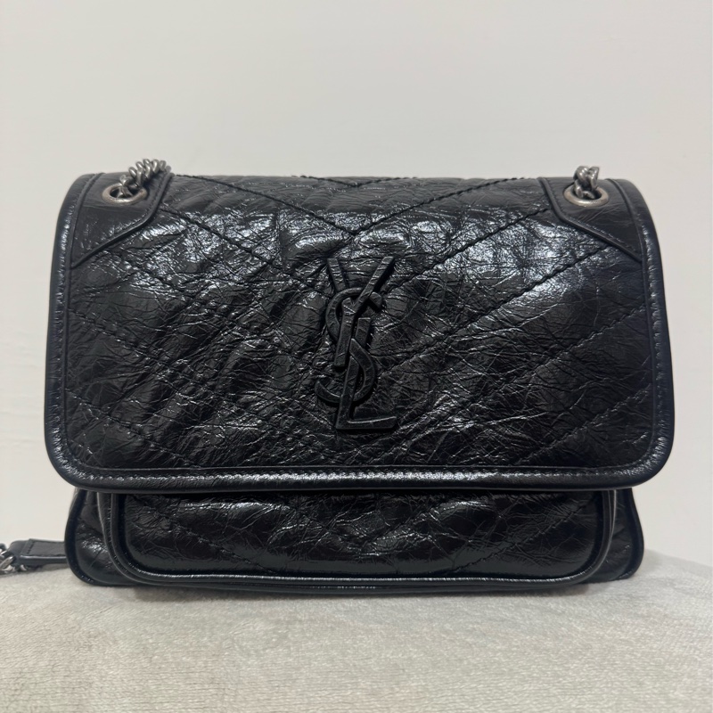 Ysl niki baby黑銀新款D釦-0