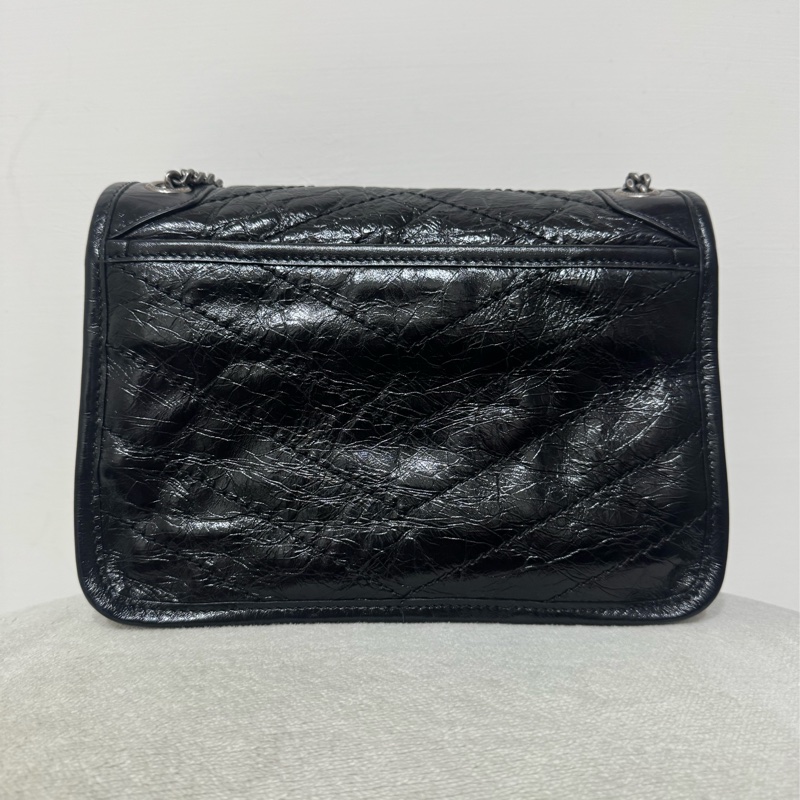 Ysl niki baby黑銀新款D釦-6