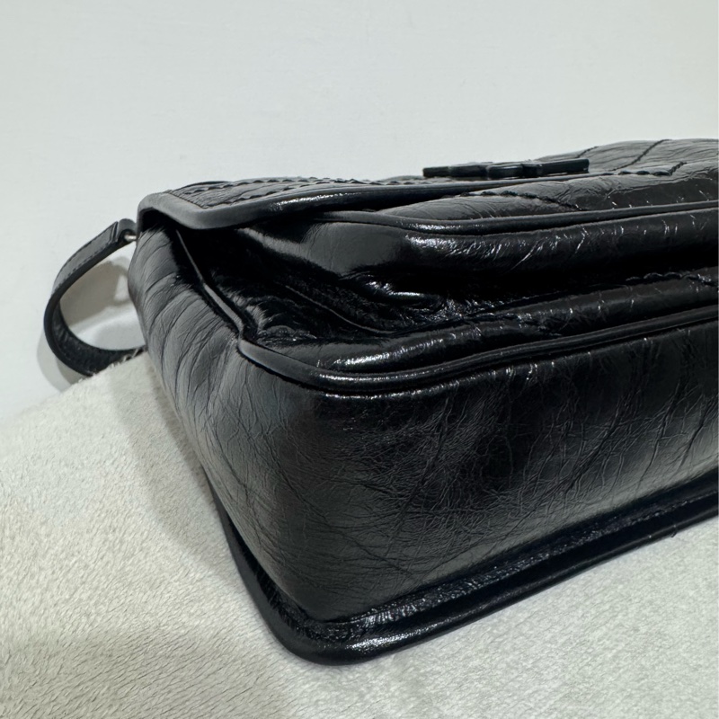 Ysl niki baby黑銀新款D釦-7