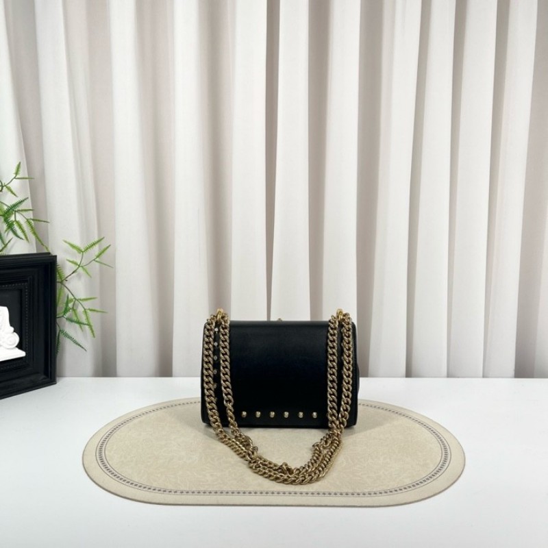 GUCCI古馳 月光寶盒珍珠鉚釘黑色 非常特別的一款 內裏整潔 容量可觀 適合日常通勤使用-6