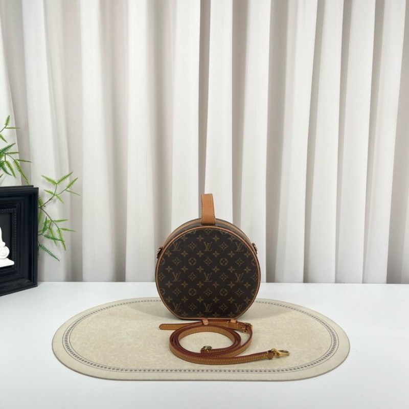 LV路易威登 Petite Boite Chapeau 硬圓餅手提單肩斜挎包 時尚達人必備-3