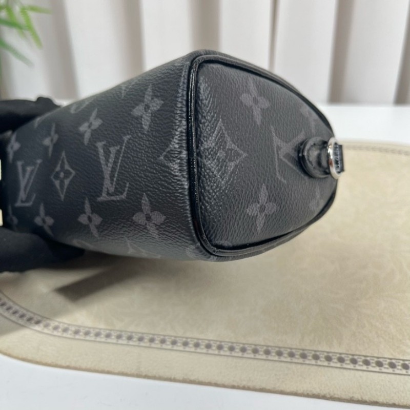 zzz LV路易威登 黑武士speedy nano 黑色老花 手提單肩斜挎包 精緻小巧 高級時尚-10