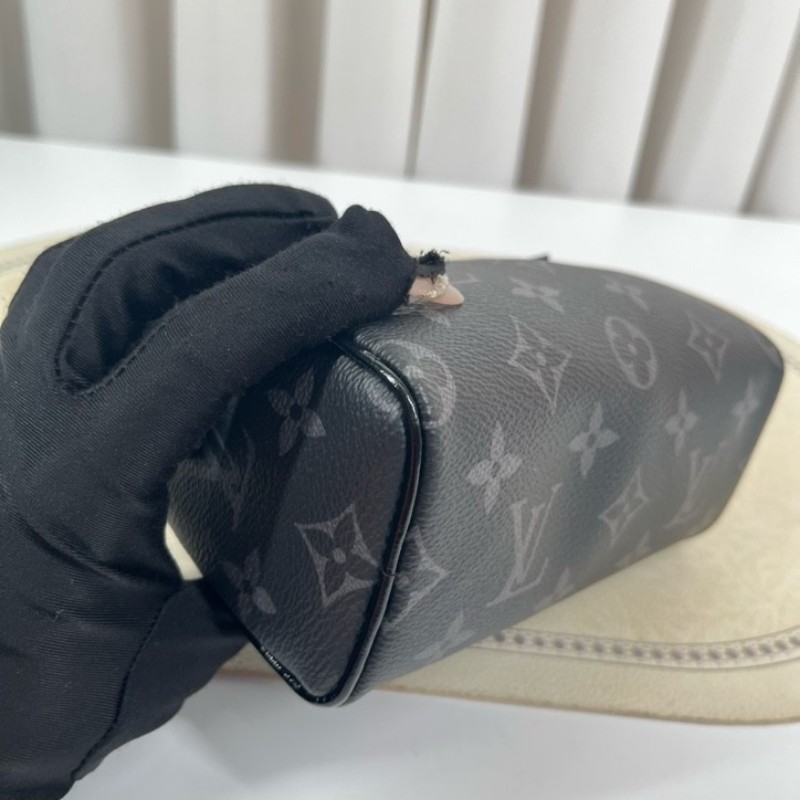 zzz LV路易威登 黑武士speedy nano 黑色老花 手提單肩斜挎包 精緻小巧 高級時尚-13