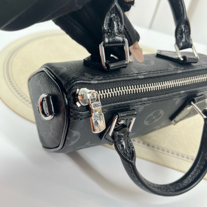 zzz LV路易威登 黑武士speedy nano 黑色老花 手提單肩斜挎包 精緻小巧 高級時尚-22