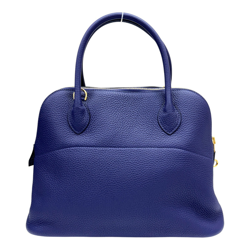 水墨藍 Taurillon牛皮 Bolide 31 柏莉包 兩用包 Z刻 金釦【HERMES 愛馬仕】-2