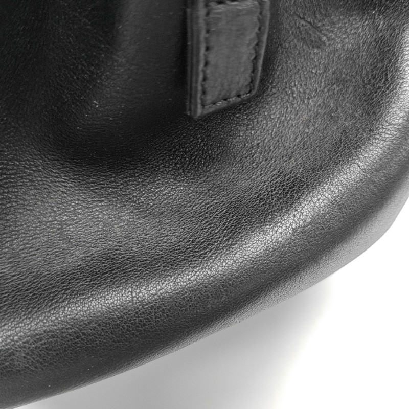 CHANEL 托特包黑色牛皮菱格紋縫線手提包 肩背包金色五金-10