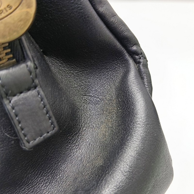 CHANEL 托特包黑色牛皮菱格紋縫線手提包 肩背包金色五金-12