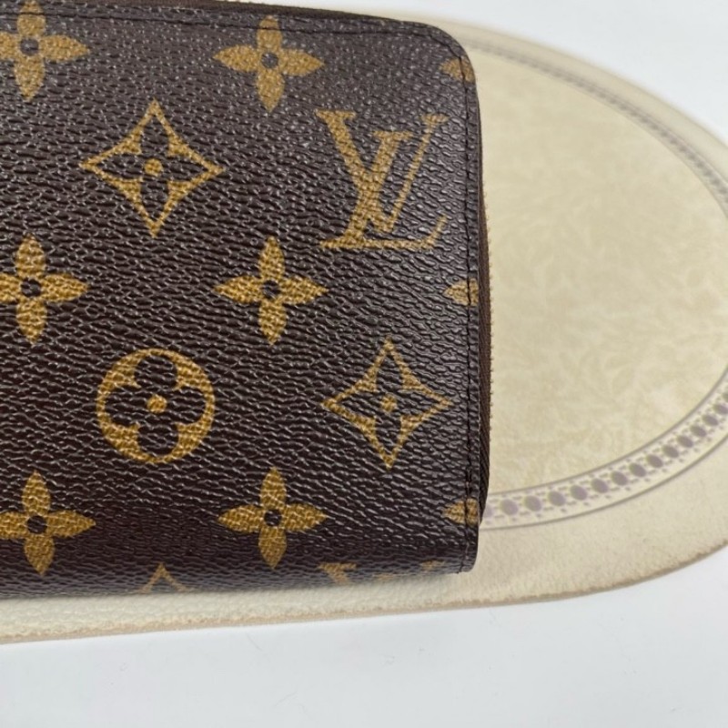 LV路易威登 長款老花拉鍊錢包 棕色內裡 內裡整潔 卡位多 容量大-8