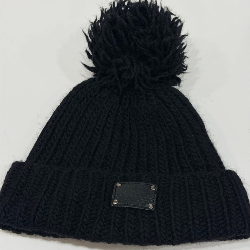 BURBERRY 藍標 皮革戰馬字母毛帽-3