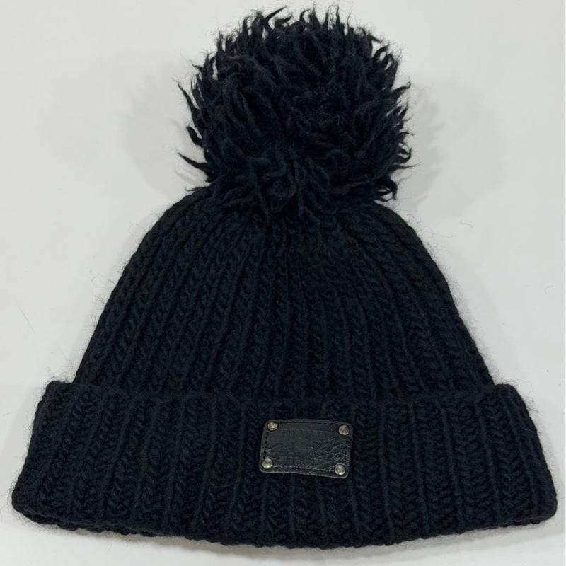 BURBERRY 藍標 皮革戰馬字母毛帽-5