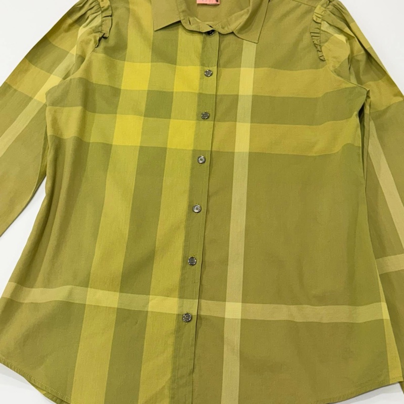 BURBERRY 倫敦 花邊格紋襯衫-6