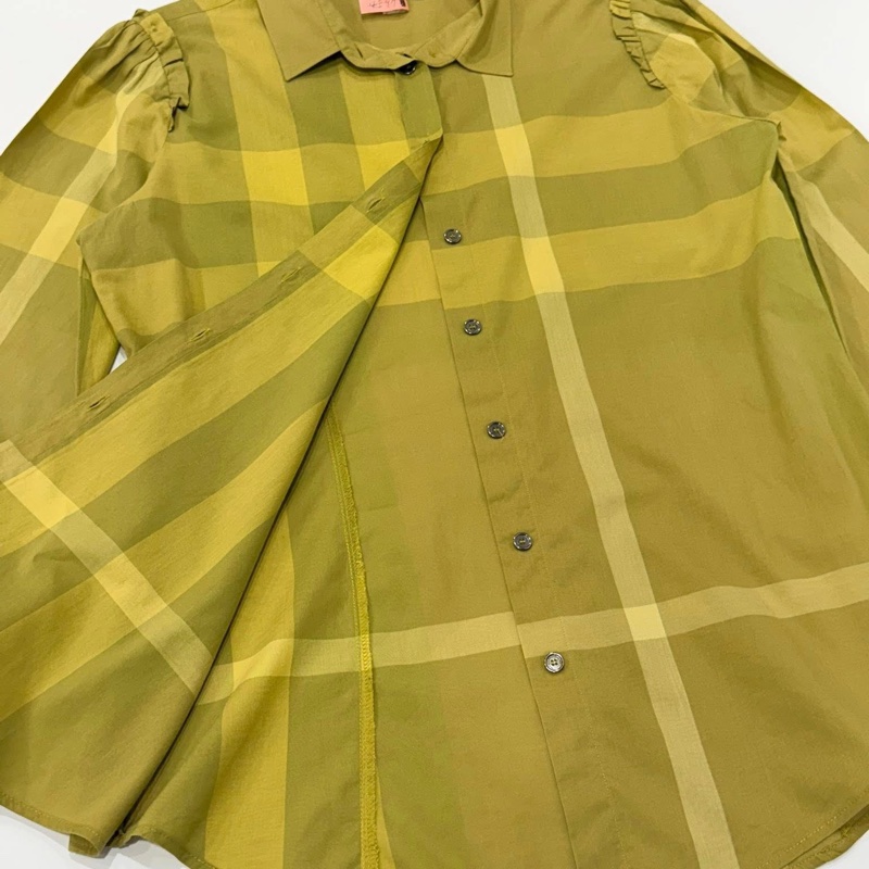 BURBERRY 倫敦 花邊格紋襯衫-7