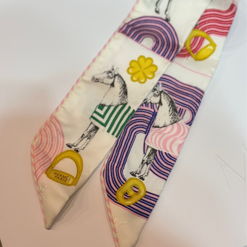 愛馬仕刺繡twilly-0