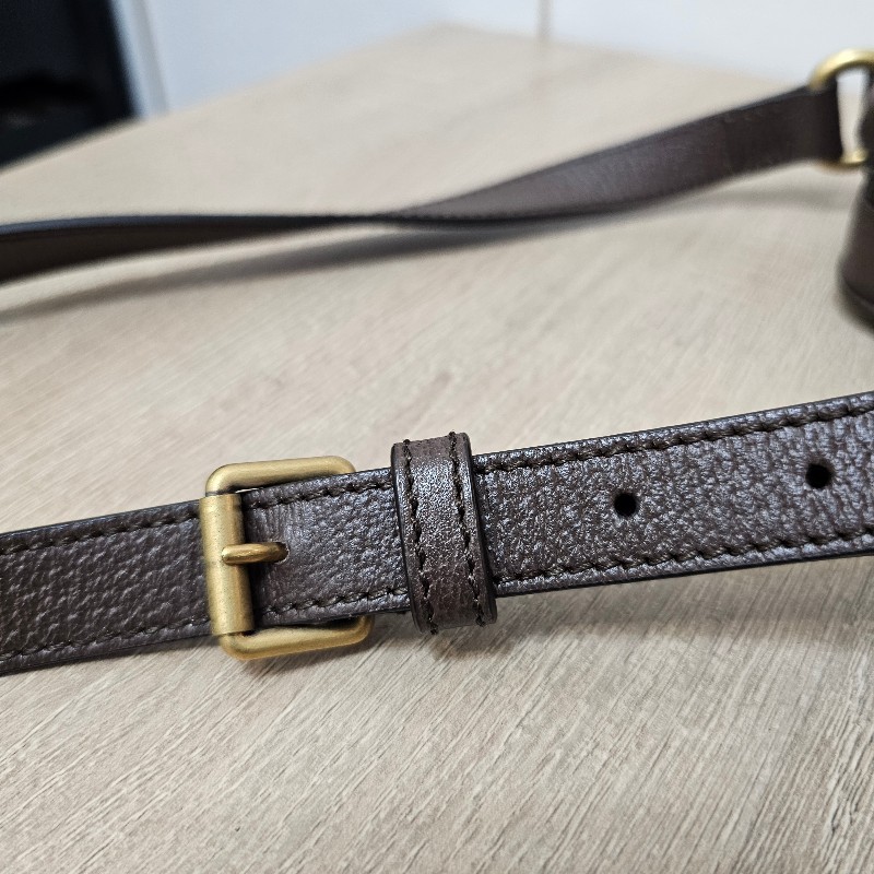 [農曆新年特價出品❣️] Gucci 老花Ophidia綠紅綠霧金釦拉鏈直立斜背包-13