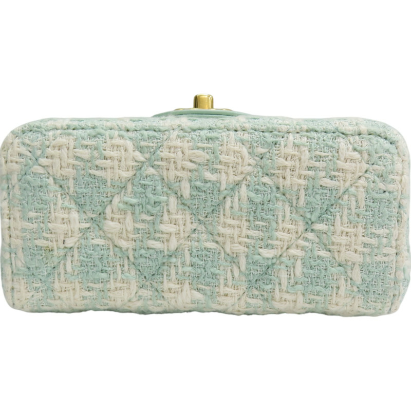 綠色 粗花呢 Handle Crush Top Handle Flap 肩背包【CHANEL 香奈兒】-3