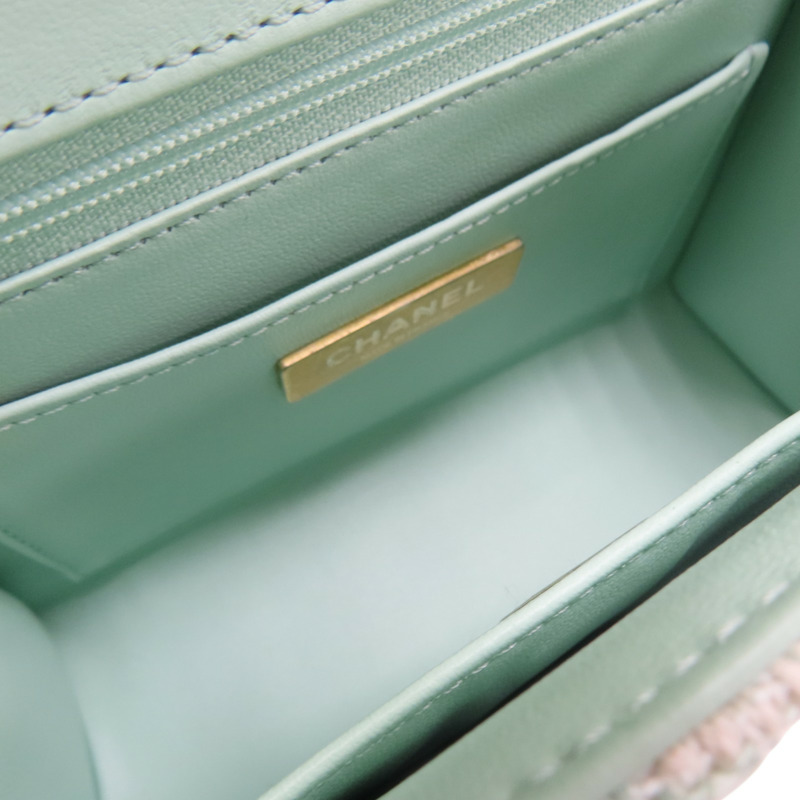 綠色 粗花呢 Handle Crush Top Handle Flap 肩背包【CHANEL 香奈兒】-4