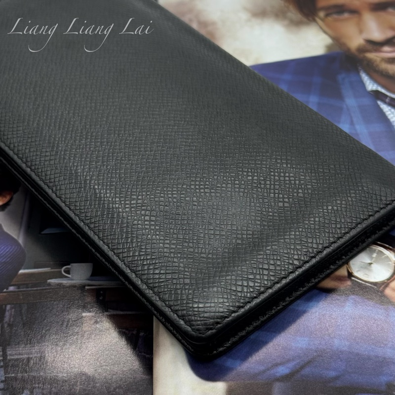 LOUIS VUITTON LV 經典 Taiga 皮革薄型長夾-19