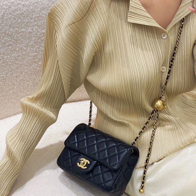 ෆ Chanel黑金金球方胖🈶購證-6
