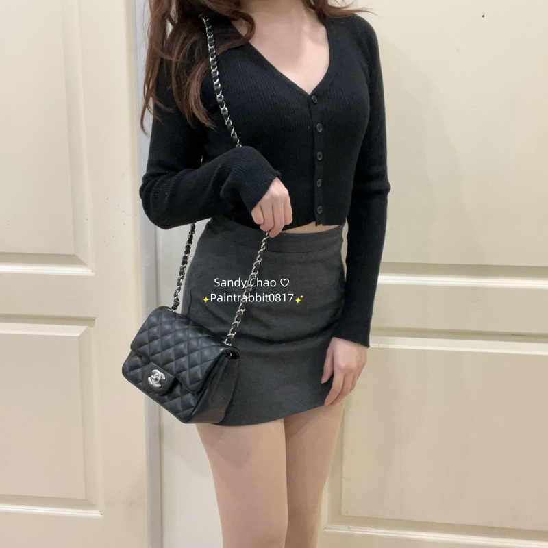 ෆ Chanel黑銀新款✨硬底方胖🈶購證 送禮/自用都可以🎁-1