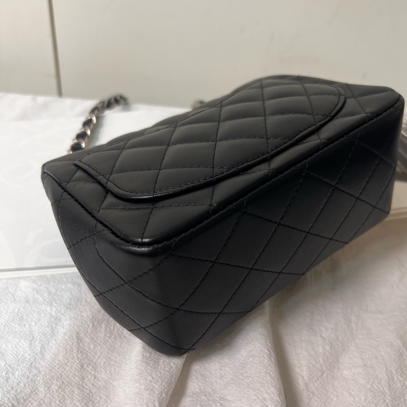 ෆ Chanel黑銀新款✨硬底方胖🈶購證 送禮/自用都可以🎁-8