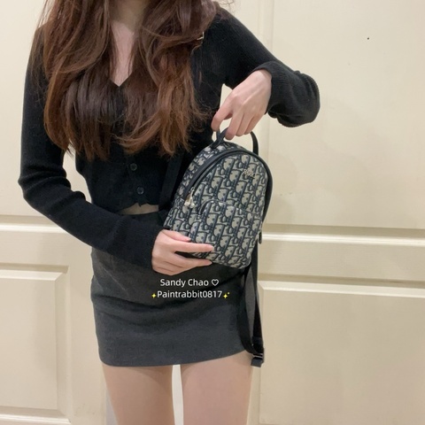 ෆ Dior老花後背小書包mini🈶購證