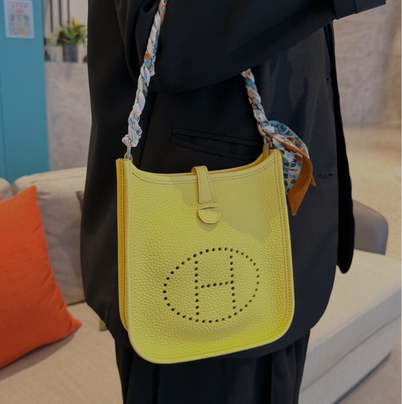 (未使用品) Hermes Evelyn 16 mini 小雞黃-0