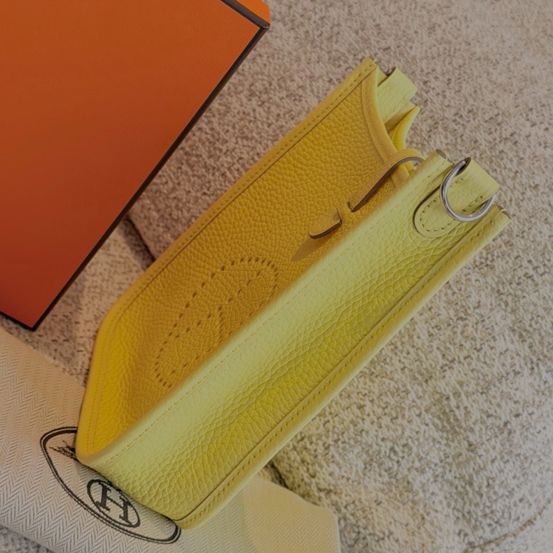 (未使用品) Hermes Evelyn 16 mini 小雞黃-23
