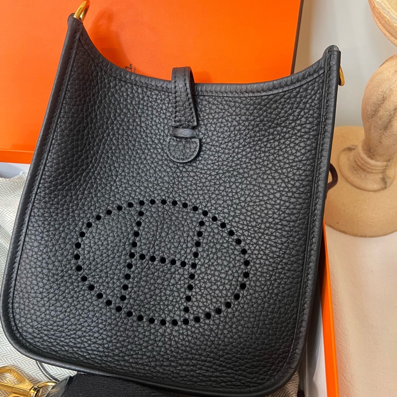 ෆ Hermes Mini Evelyne黑金-6