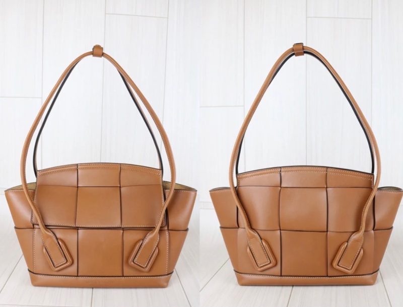 「JL精品代購」98新 BV Arco33 焦糖色肩背包-2