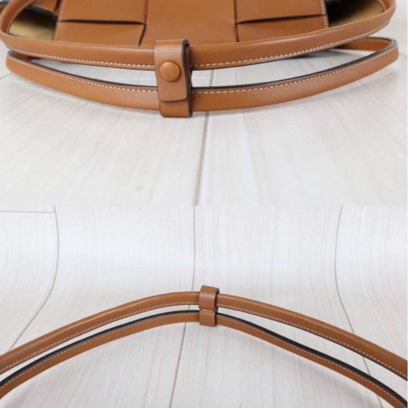 「JL精品代購」98新 BV Arco33 焦糖色肩背包-5