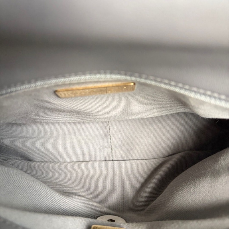 Chanel 19bag灰色銀扣羊皮小號芯片款25*18*8 99新配件塵袋-4