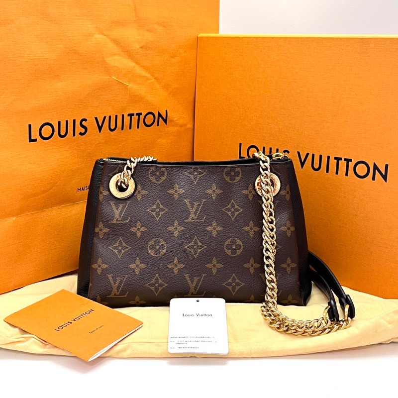 LV Surene bb老花拼黑色手提肩背斜背包24*17*10 98新配件盒子塵袋-1