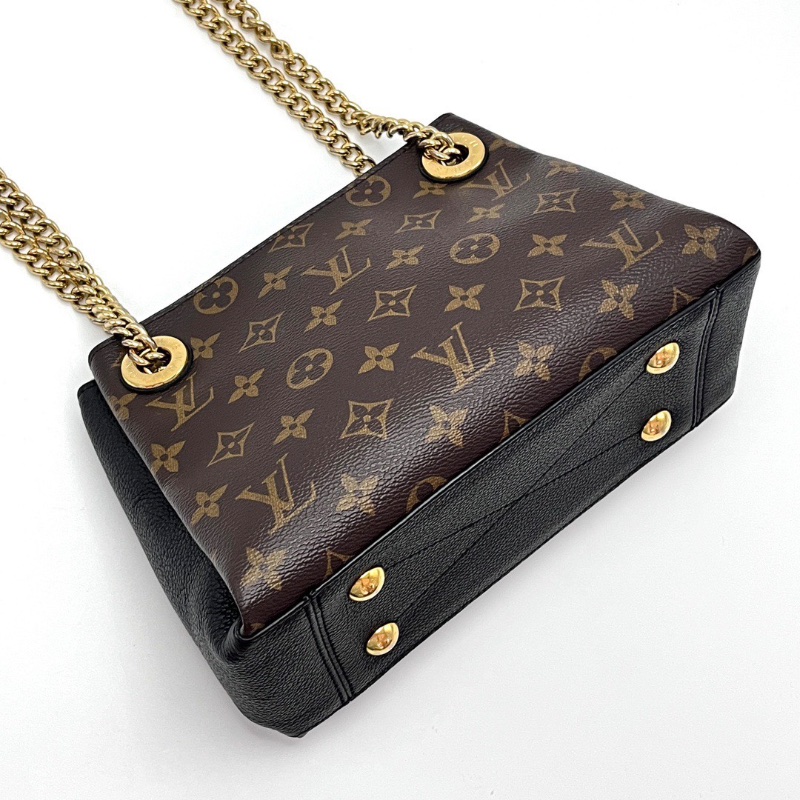 LV Surene bb老花拼黑色手提肩背斜背包24*17*10 98新配件盒子塵袋-5