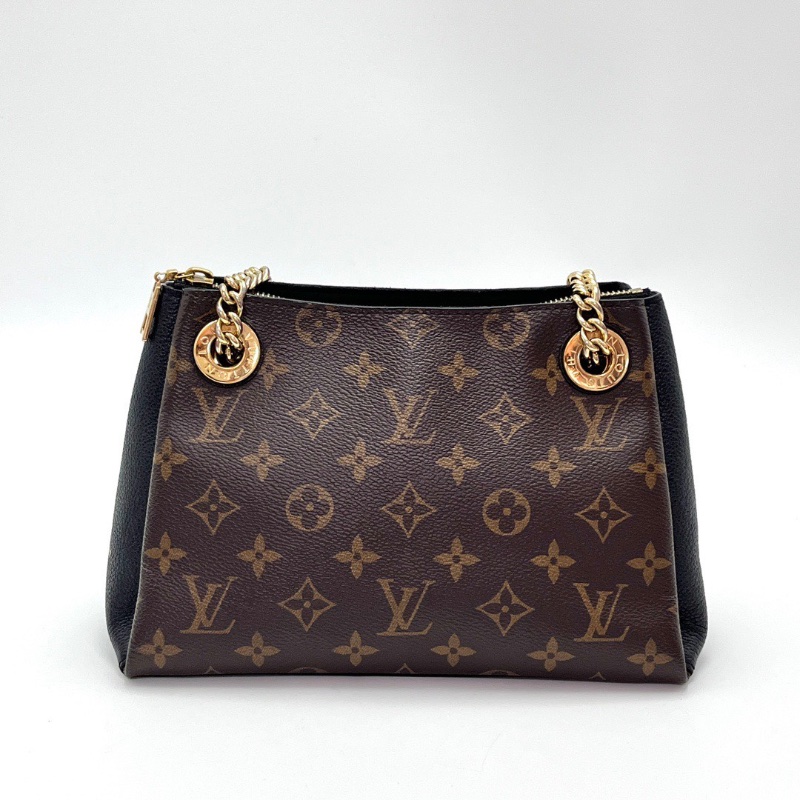 LV Surene bb老花拼黑色手提肩背斜背包24*17*10 98新配件盒子塵袋-6