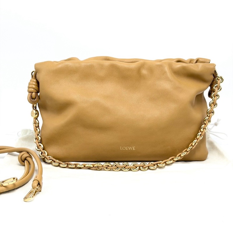 LOEWE FlamencoPurse 沙漠黃福袋中號肩背斜背包30*20*11 98新配件塵袋-1