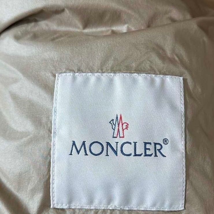Moncler Biron淺香檳色連帽羽絨外套1碼 98新配件塵袋衣架-3