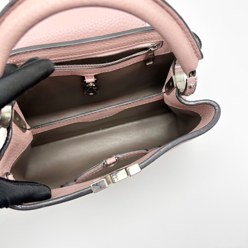 LV  CapucinesBB粉色牛皮手提肩背包27*17.5*9 98新配件塵袋包-2