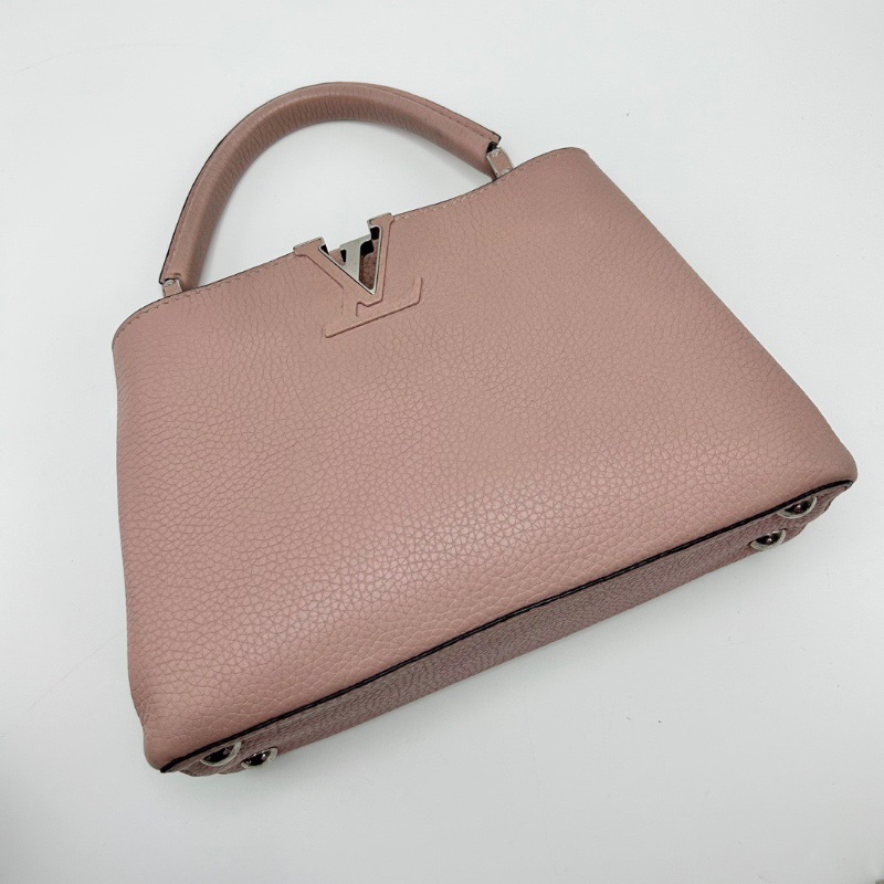 LV  CapucinesBB粉色牛皮手提肩背包27*17.5*9 98新配件塵袋包-3