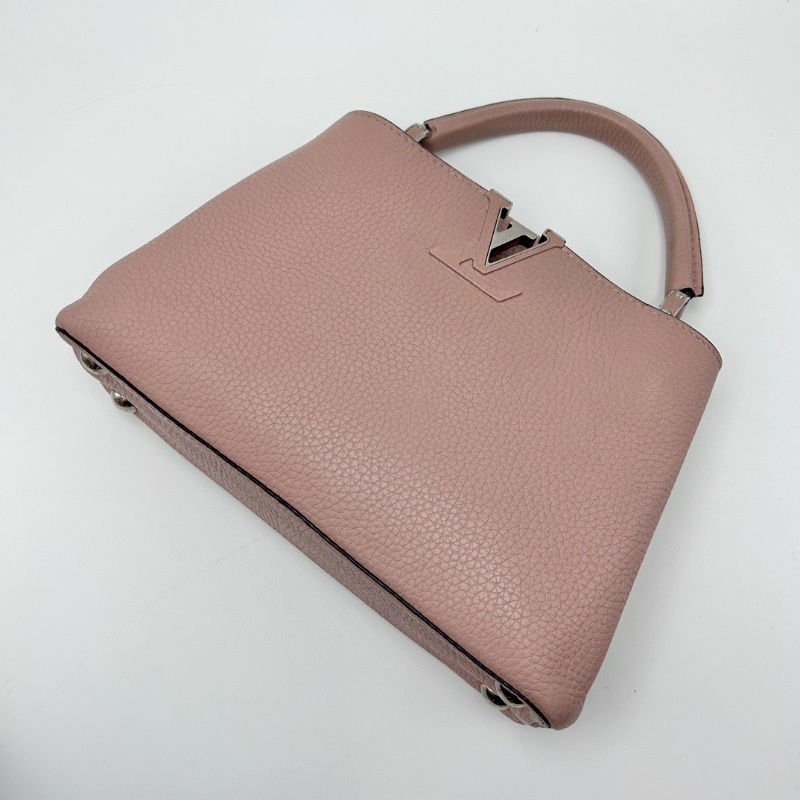 LV  CapucinesBB粉色牛皮手提肩背包27*17.5*9 98新配件塵袋包-5