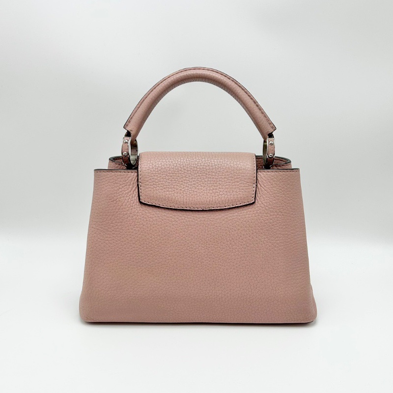 LV  CapucinesBB粉色牛皮手提肩背包27*17.5*9 98新配件塵袋包-6