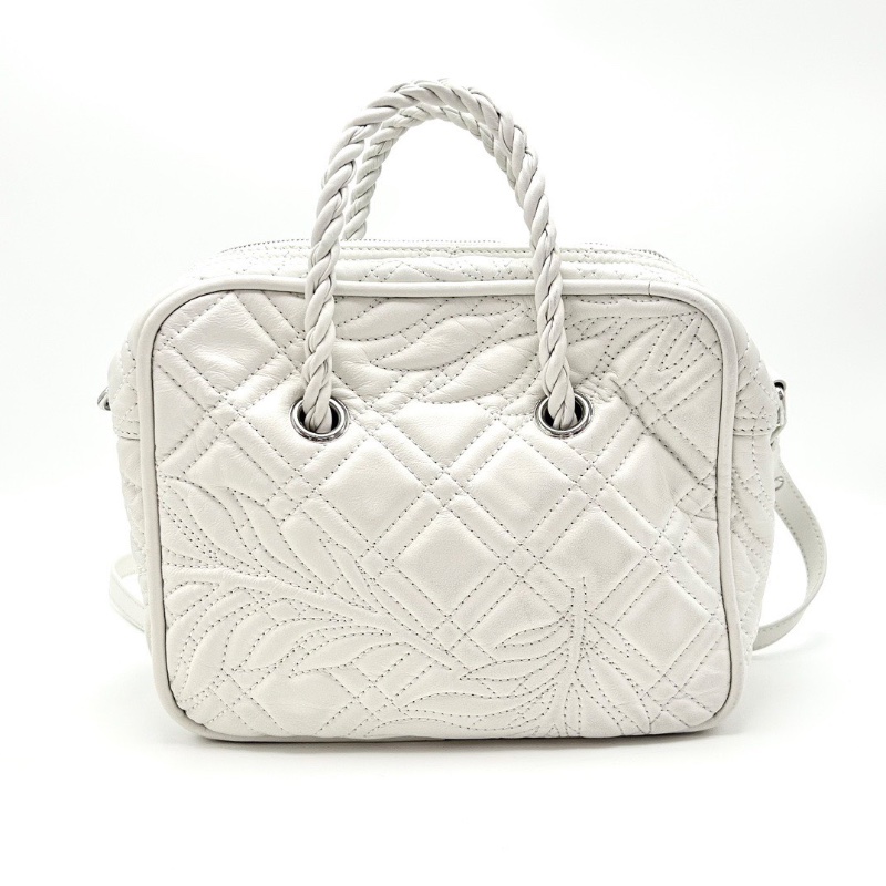 BALENCIAGA 白色 全皮手提肩背枕頭包24*19*11 98新配件塵袋-6